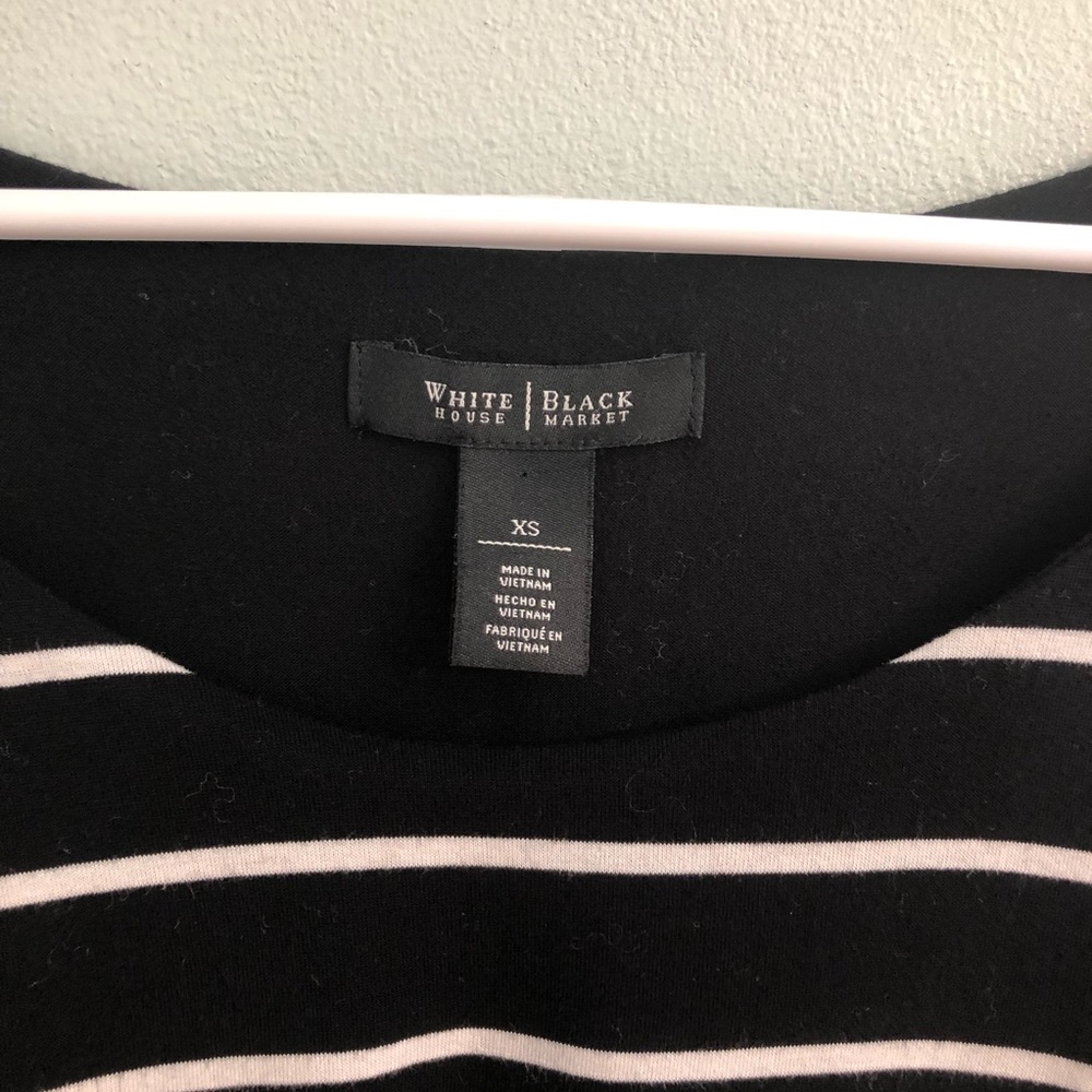 Whbm Double Layer Stripe Tunic Top Xs - image 5